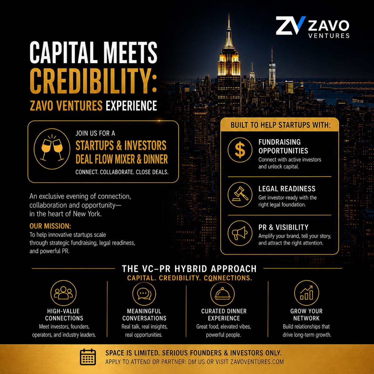 ZavoVentures: Bridging Startup Founders and Investors- Mixer & Dinner
