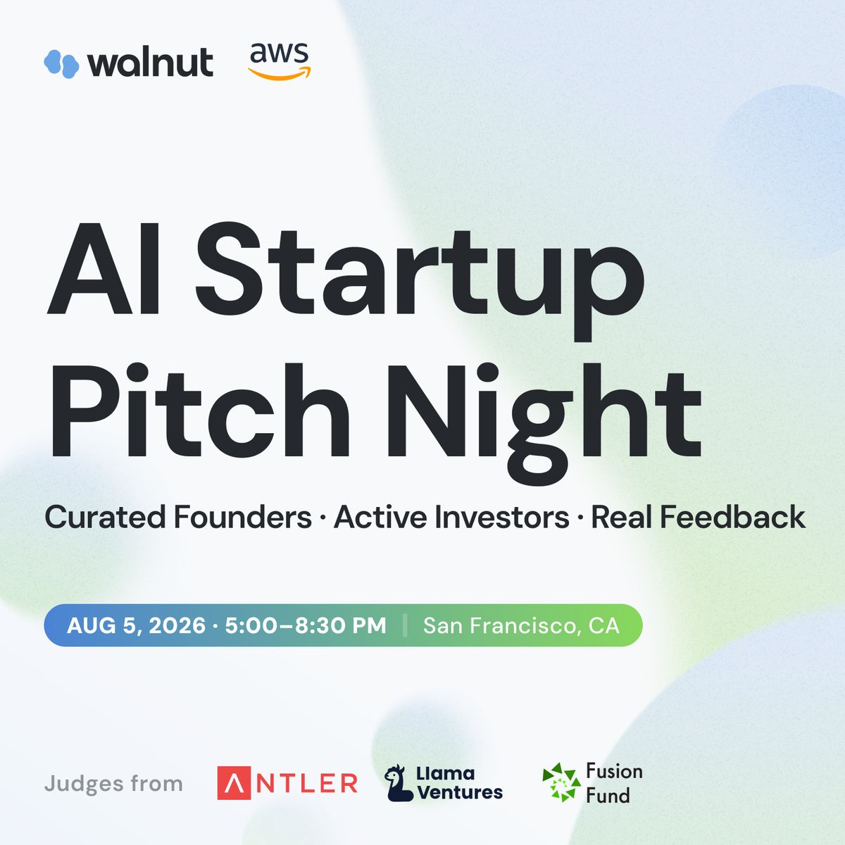 AI Startup Pitch Night with Early Stage Investors