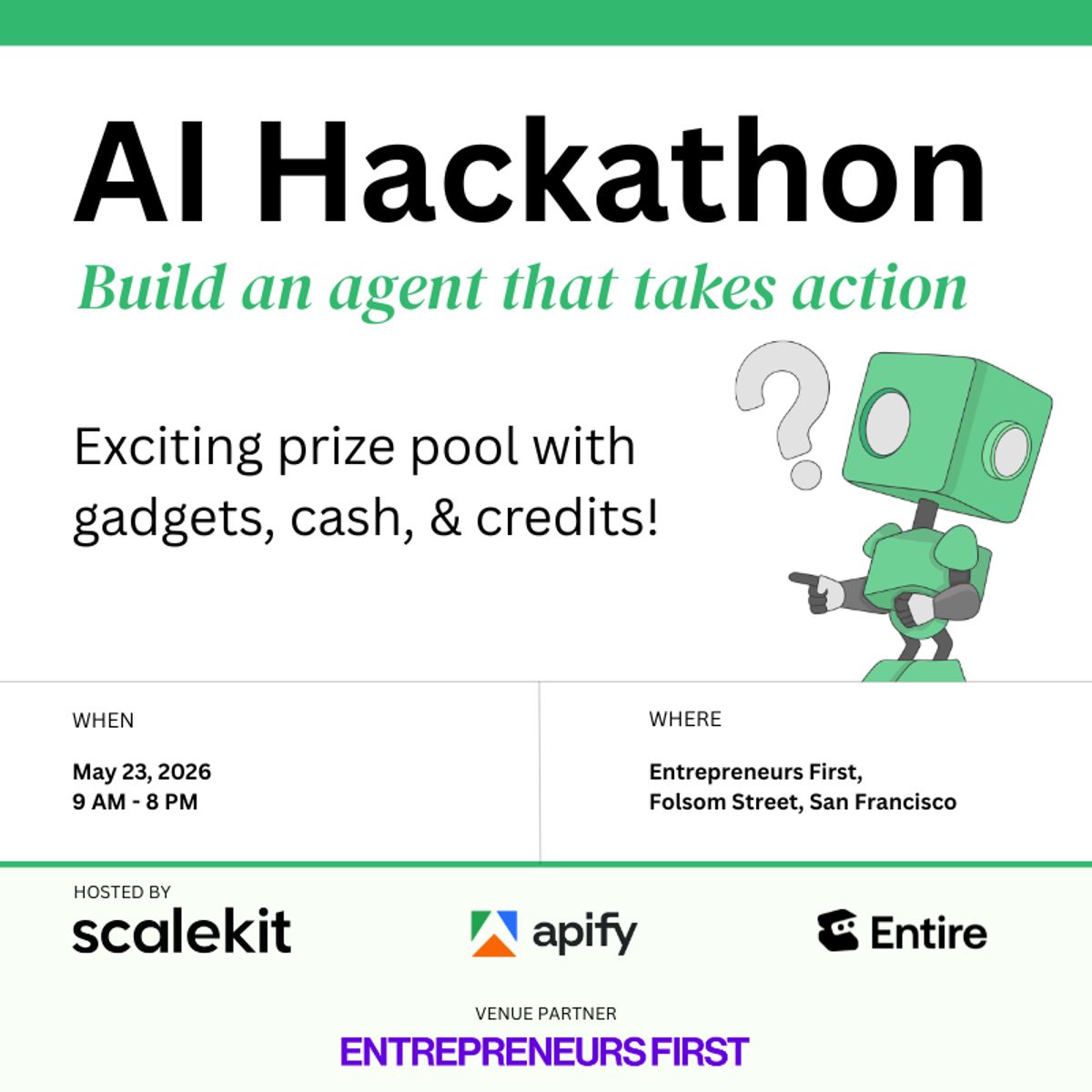 Scalekit x Apify x Entire.io Hackathon - Build Day SF