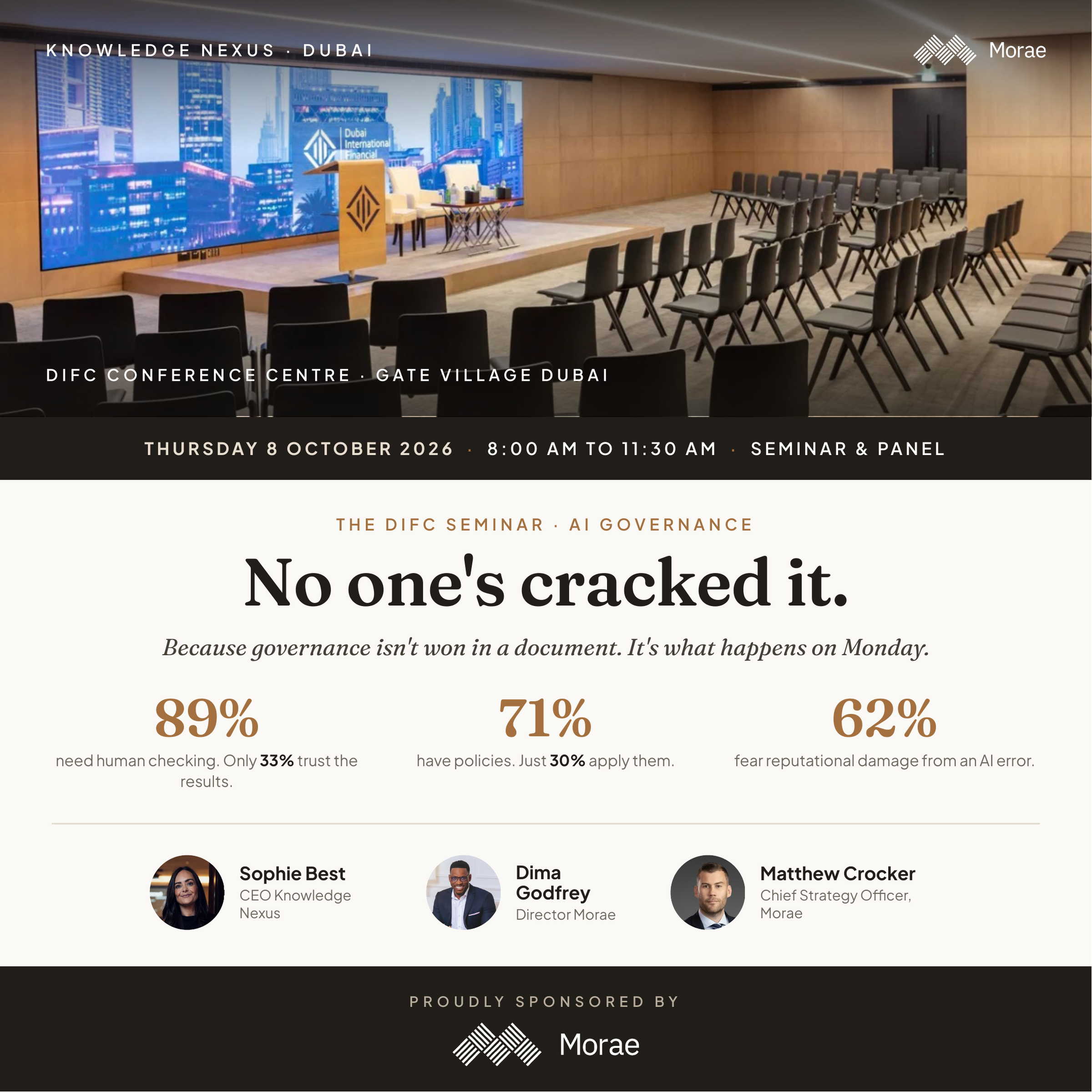 The DIFC Seminar - AI Governance: No one's cracked it.