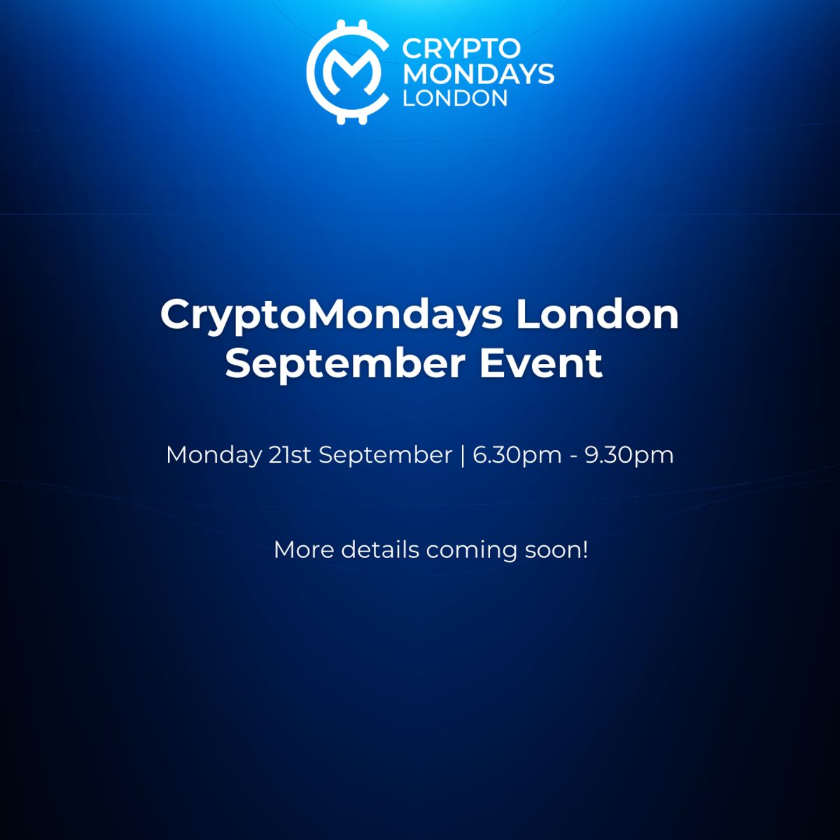 CryptoMondays London September Event