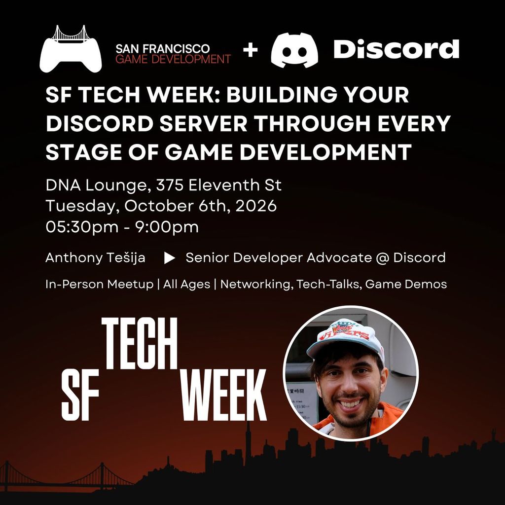 SF Tech Week: Building Your Discord Server Through Every Stage of Game Development