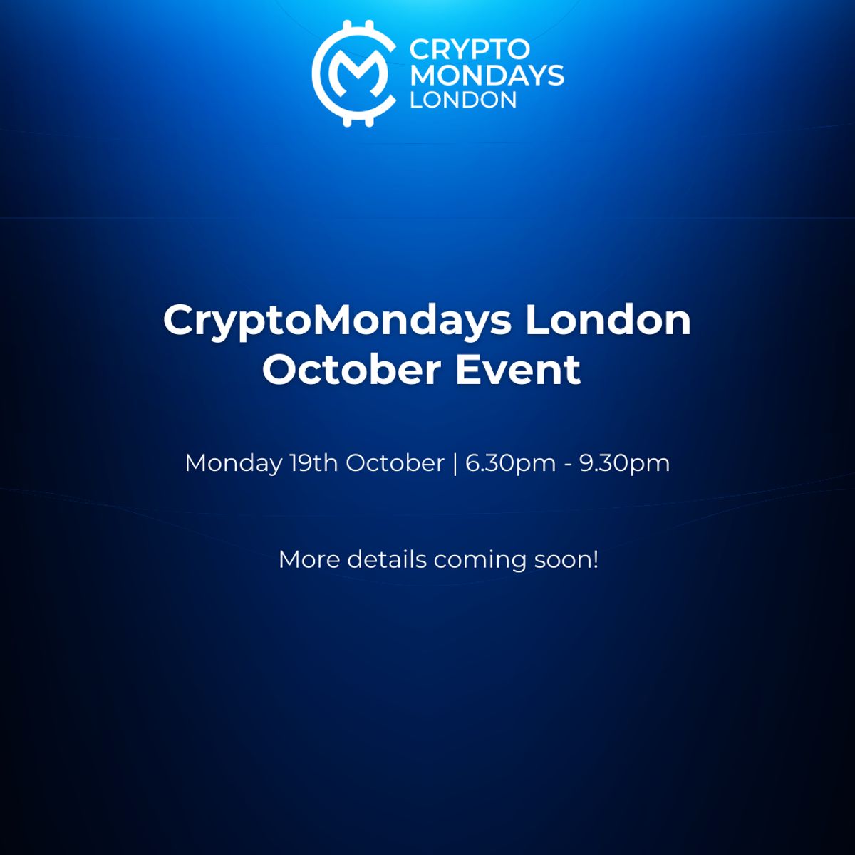 CryptoMondays London October Event