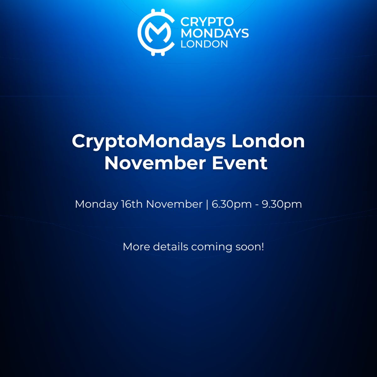 CryptoMondays London November Event