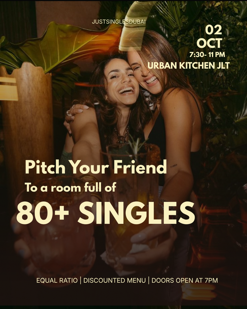 JUST SINGLES: WINGMAN EDITION | 2ND OCT |URBAN KITCHEN JLT