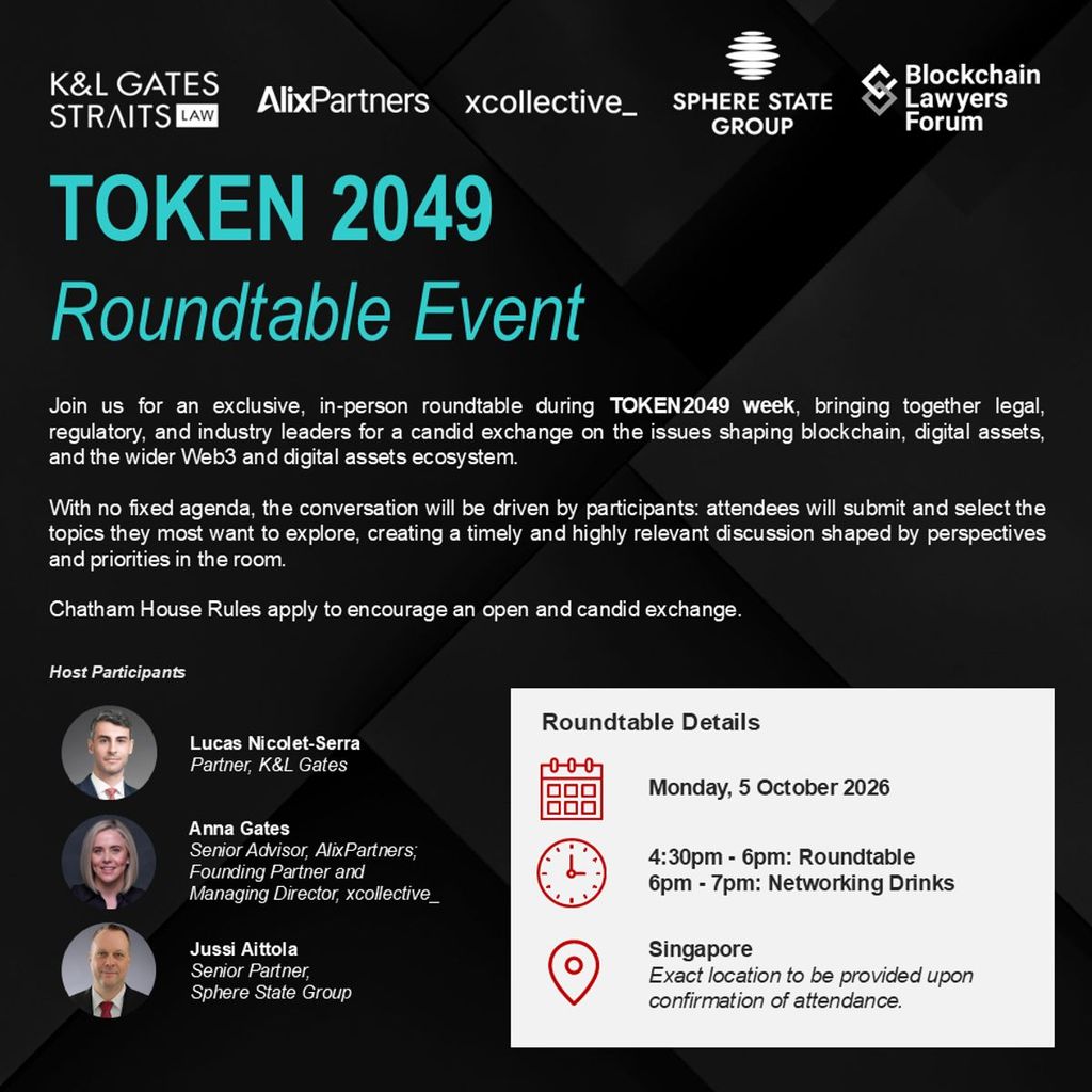 Roundtable during TOKEN2049 week in Singapore