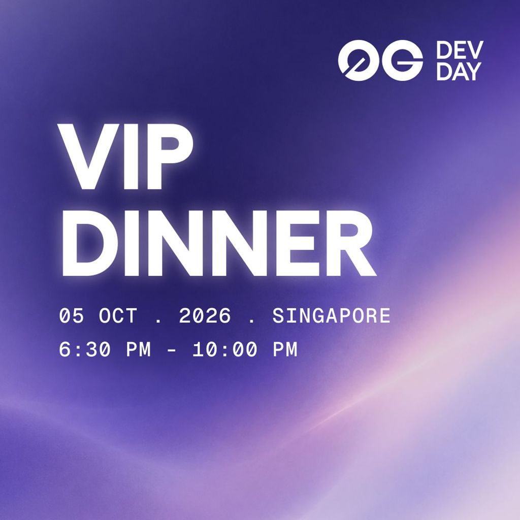 0G Dev Day VIP Reception Dinner