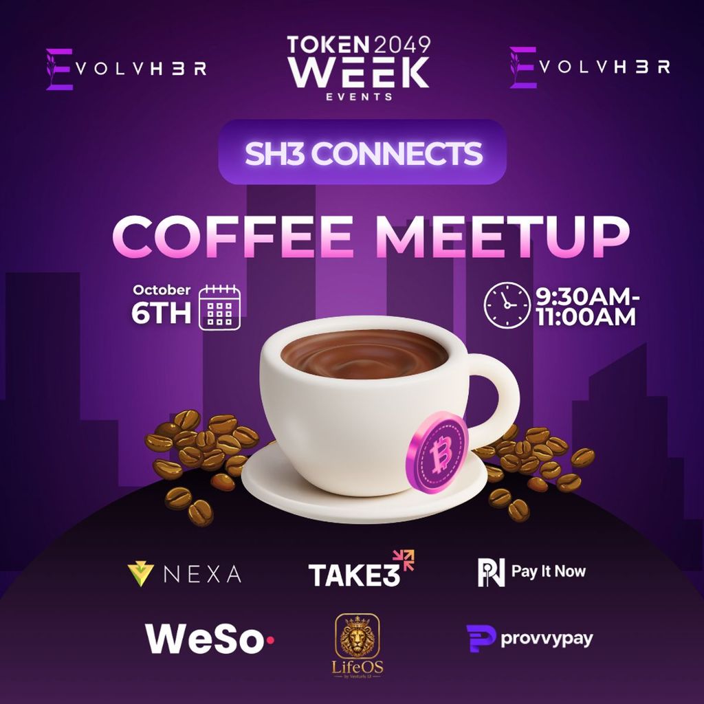 SH3 Connects Coffee Meetup Singapore Edition Token2049 💫