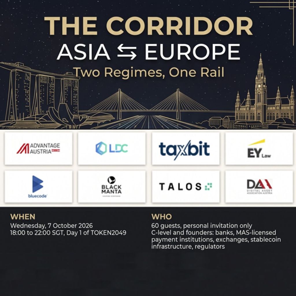 The Corridor ASIA & EUROPE. Two Regimes, One Rail. (Singapore ⇆ Vienna as execution examples).