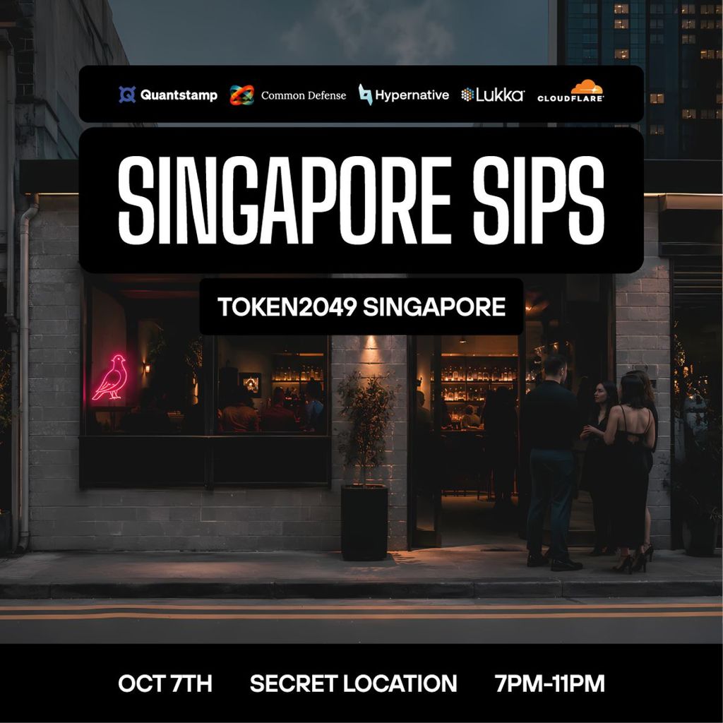 Quantstamp x Common Defense x Hypernative x Lukka x Cloudflare | Singapore Sips | TOKEN2049 Singapore