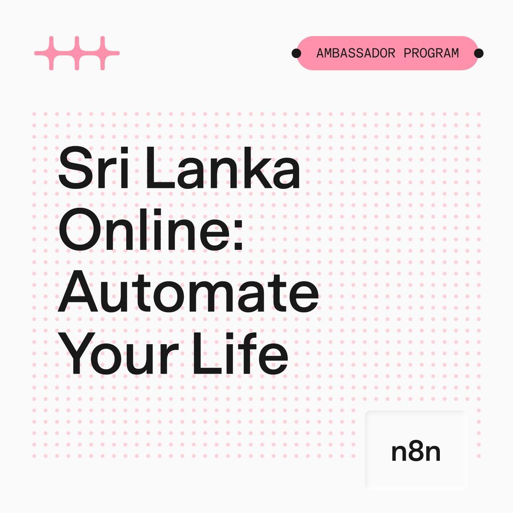 n8n Virtual Workshop Sri Lanka - Automate Your Life with n8n