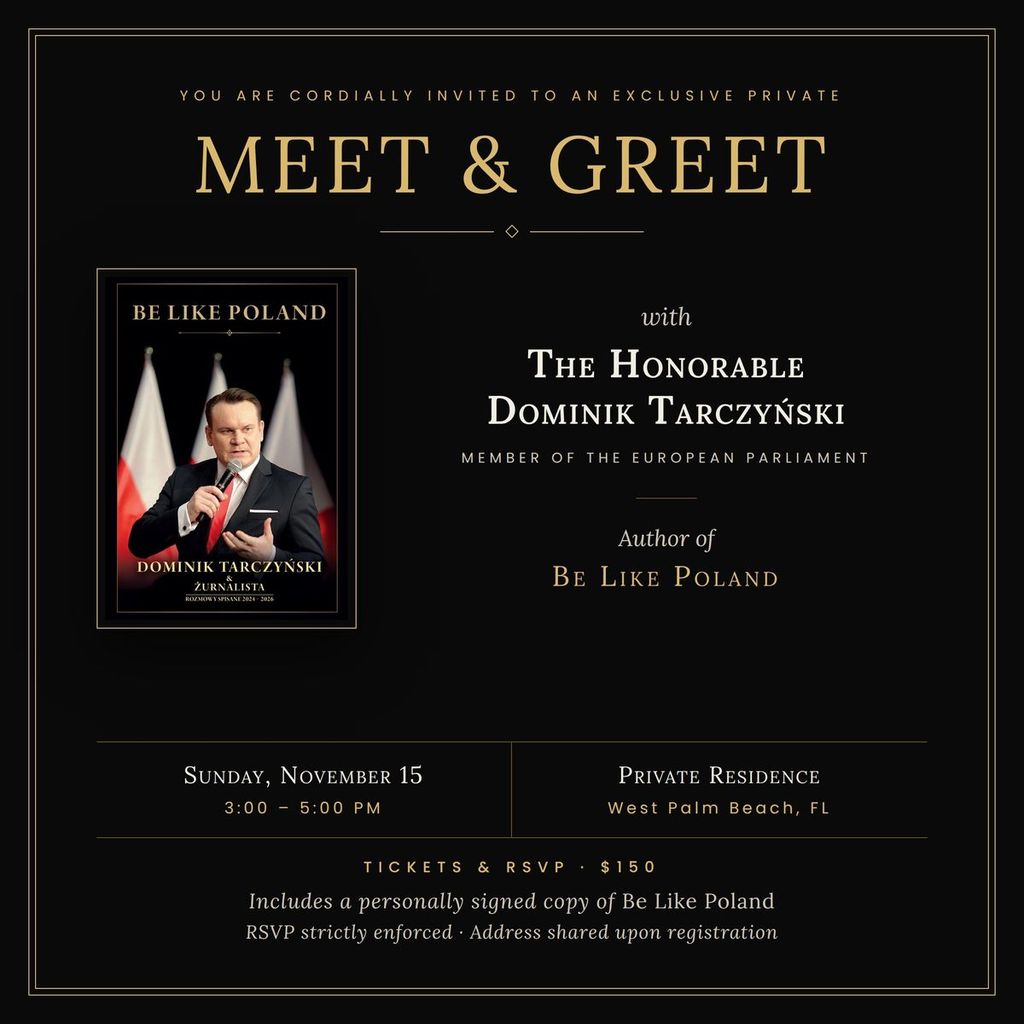 An Exclusive Afternoon with Dominik Tarczyński Meet & Greet • Exclusive Book Signing