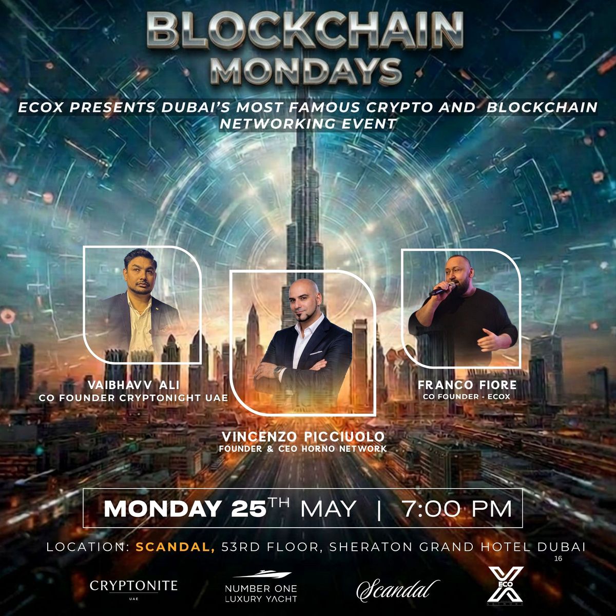 BlockChain Mondays - Eid Week KickOff - Your Blockchain Network Event by EcoX - FireSide Chat - HORNO NETWORK