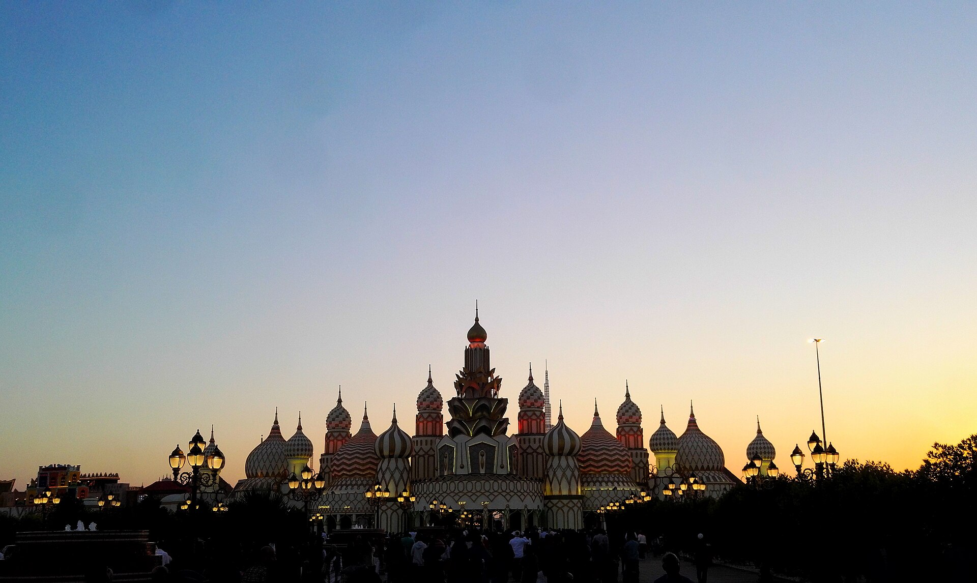 Global Village — photograph by Abil Ahamed, CC BY-SA 4.0, via Wikimedia Commons