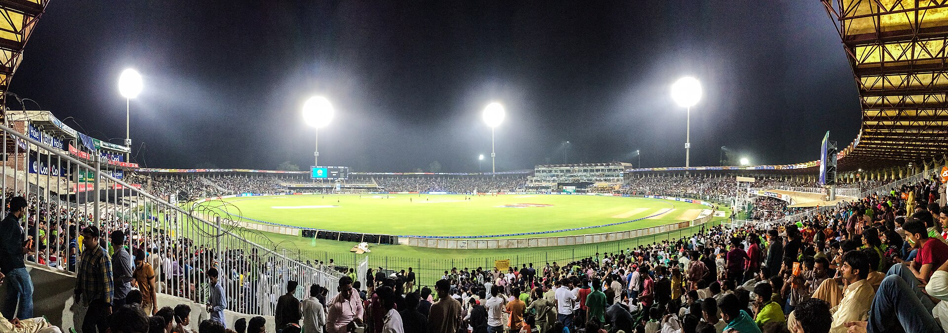Gaddafi Stadium — photograph by Younisjunejo, CC BY-SA 4.0, via Wikimedia Commons