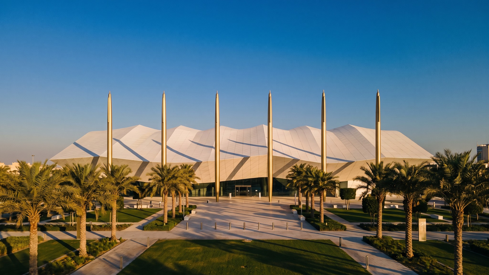 Etihad Museum — AI-generated picture (Higgsfield, 2026-09-04) approved by the founder as a stand-in until the venue's own photography exists