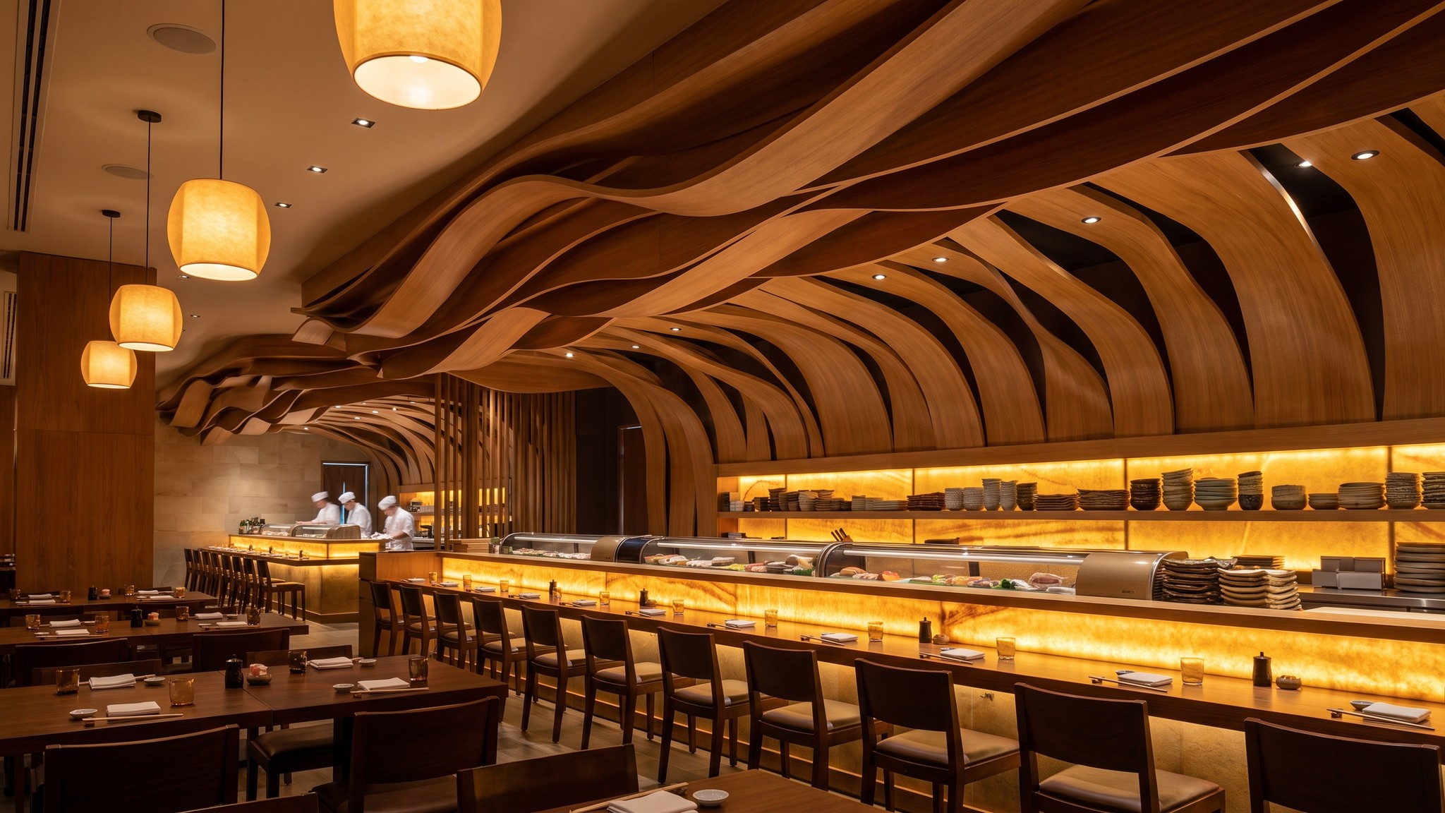 Nobu Dubai — AI-generated picture (Higgsfield, 2026-09-04) approved by the founder as a stand-in until the venue's own photography exists